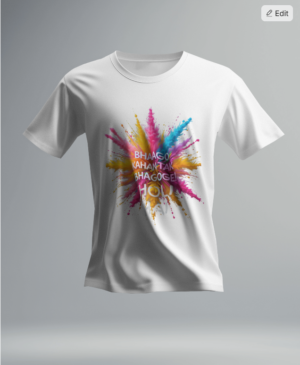 Unisex Holi T-Shirt kahan tak bhagoge holi hai