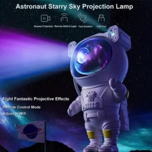 Astronaut Starry Projector Night Light with Remote & 360° Rotating Design