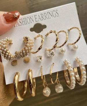 Beautiful Pair of earrings Trendy 9pcs Combo Earring set.