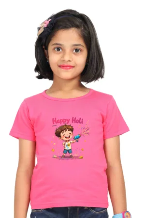 Kids Girls Holi T-shirt design 3
