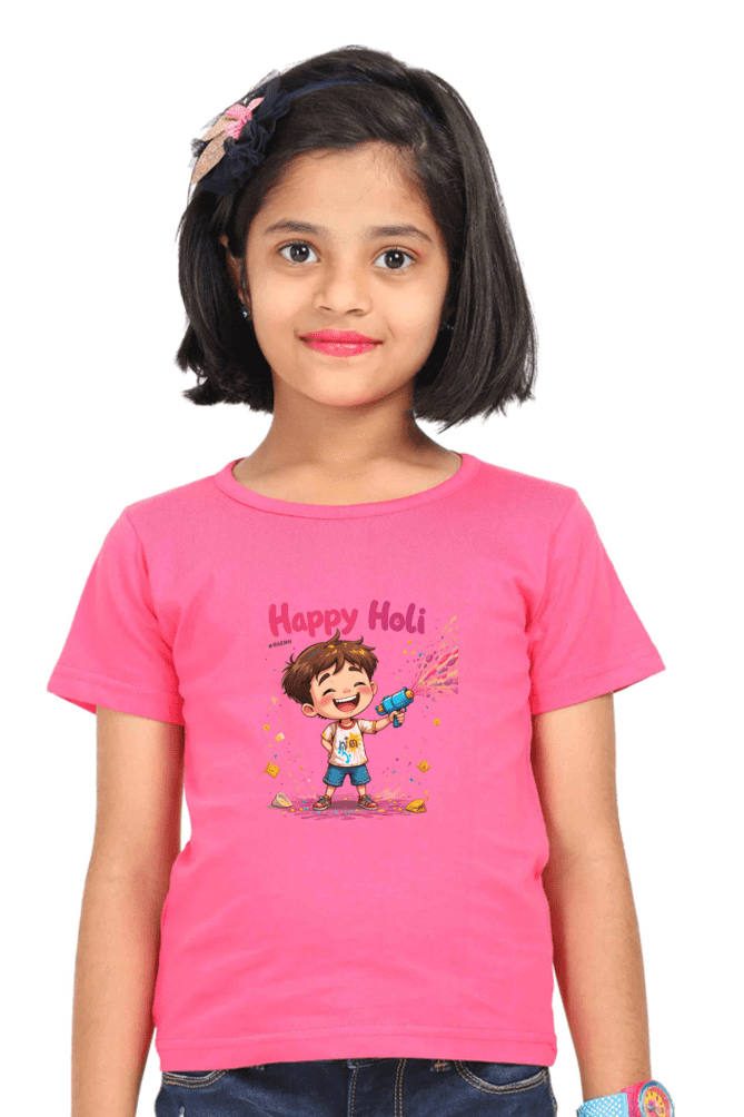 Kids Girls Holi T-shirt design 3