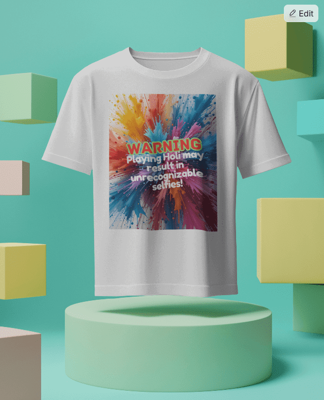 Unisex Holi Warning Funny T-shirt