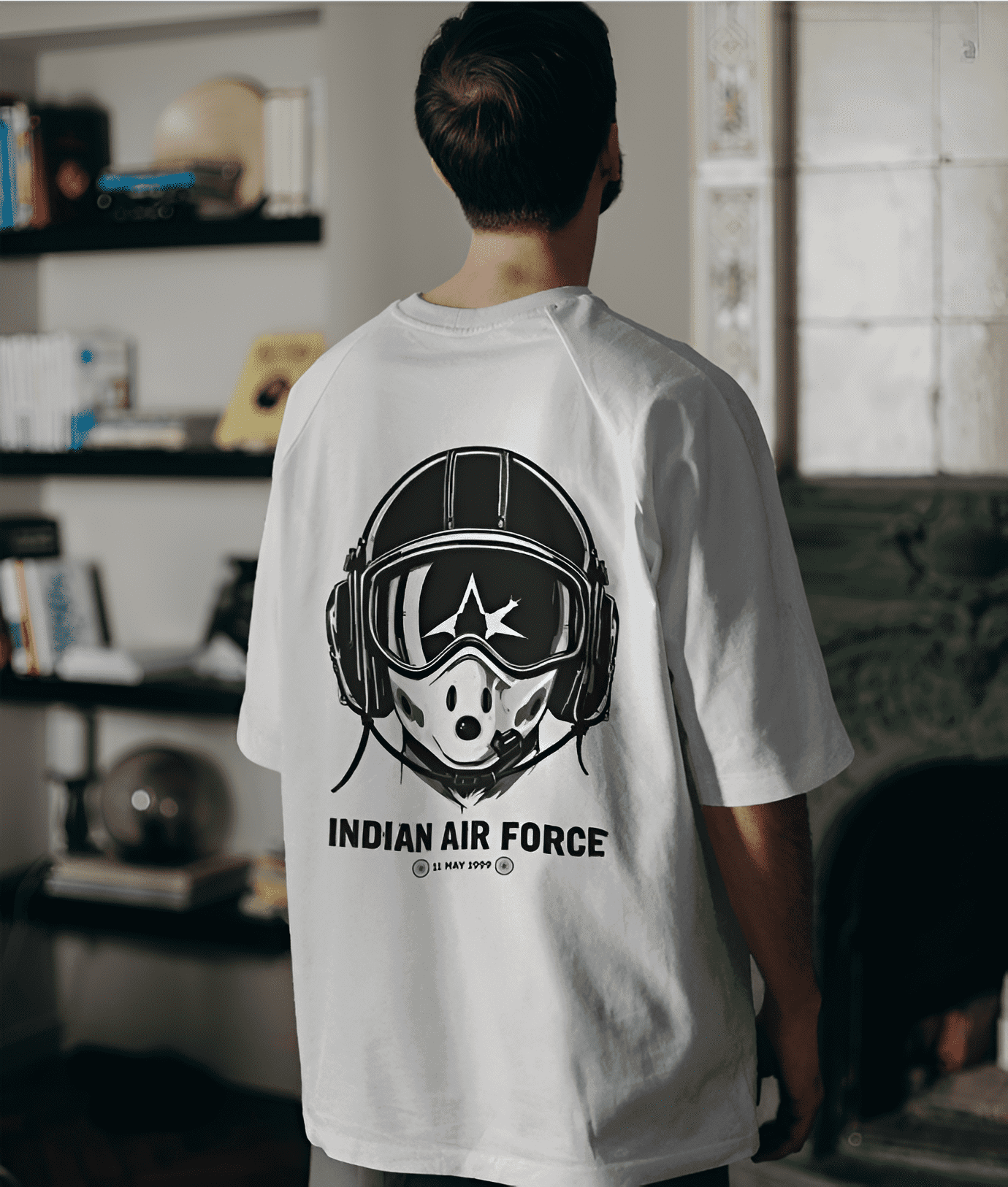 Unisex oversized Indian Air Force Minimalist T-Shirts – Honor, Pride & Style"